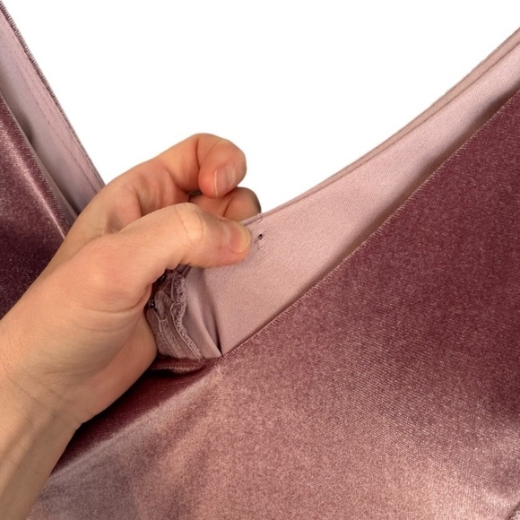 Morilee Madeline Gardner Vintage Velvet Bridesmaid Dress with V-Neckline Gown 10 - Picture 9 of 9